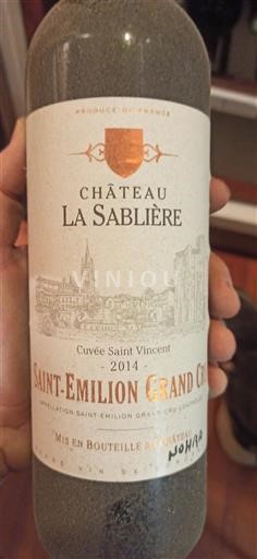 Bordeaux Saint-Émilion Grand Cru Grand Cru Château La Sablière Saint Vincent 2014
