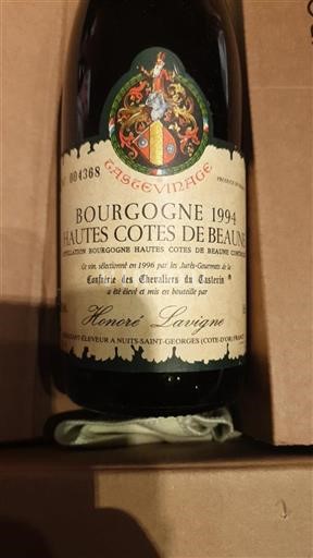 Bourgogne Hautes Côtes de beaune Honoré Lavigne 1994
