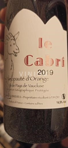 Provence, Unteres Rhônetal, Korsika Fürstentum Oranien Cabrières Le cabri 2019