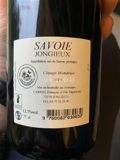 Savoie og Bugey Jongieux Carrel, François Et Fils 2019