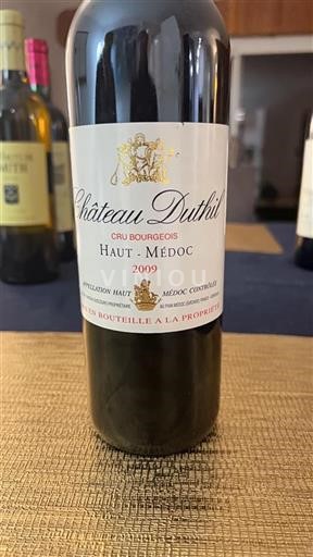 Bordeaux Haut-Médoc Cru Bourgeois Château Duthil 2009