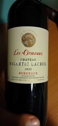 Bordeaux Château Malartic Lauriol Les Ormeaux 2022