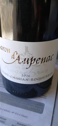 Languedoc Cave De Roquebrun Baron d'Aupenac 2016