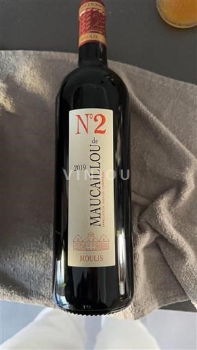 Vin Rouge sec No 2 Maucaillou 2019 France Bordeaux