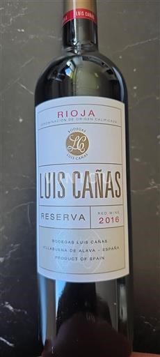 La Rioja Rioja Bodega Luis Canas Reserva 2016