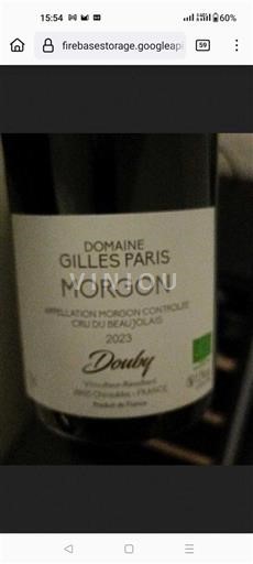 Beaujolais Morgon Domaine Gilles Paris Douby 2023