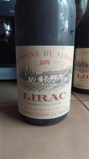 Vallée du Rhône Lirac Domaine Sablon 1978