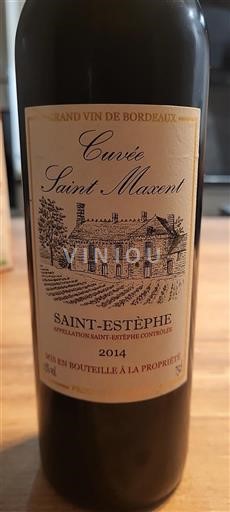 Bordeaux Saint-Estèphe Grand Cru Saint Maxent Saint Maxent 2014