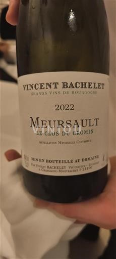 Borgogna Meursault Vincent Bachelet Le Clos du Cromin 2022