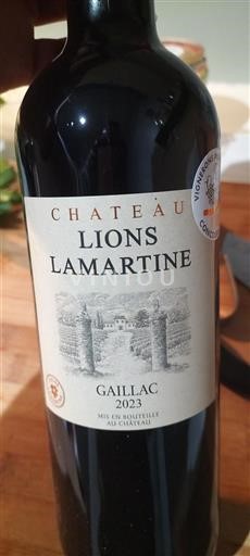 Vin Rouge sec Château Lions Lamartine 2023 France Sud-Ouest Gaillac
