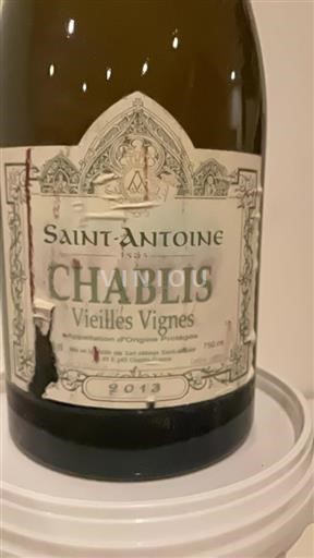 Bourgogne Chablis Domaine Saintantoine Vieilles Vignes 2013