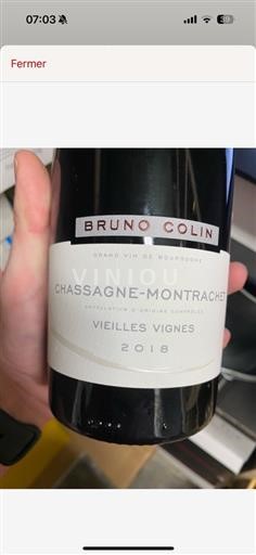 Borgogna Chassagne-Montrachet AOP / AOC Domaine Bruno Colin Chassagne-Montrachet Vieilles Vignes 2018