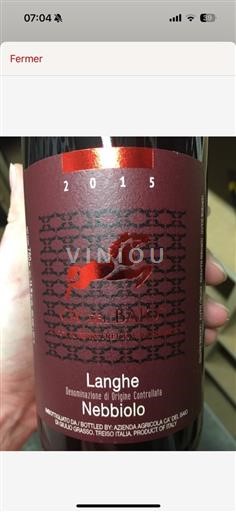 Piedmont Wines Langhe DOP / DOC Ca' Del Baio Langhe Nebbiolo 2015