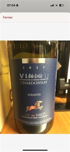 Piedmont Wines Langhe DOP / DOC Ca' Del Baio Sermine 2015