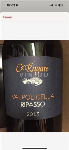 Veneto Valpolicella Ripasso DOP / DOC Ca Rugate Valpolicella Ripasso 2013