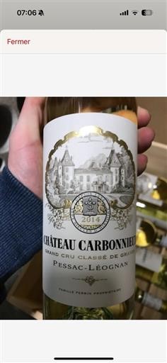 Bordéus Pessac-Léognan (blank) Château Carbonnieux (blank) 2014