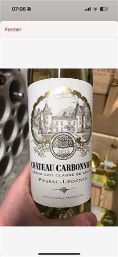 Bordéus Pessac-Léognan (blank) Château Carbonnieux (blank) 2015