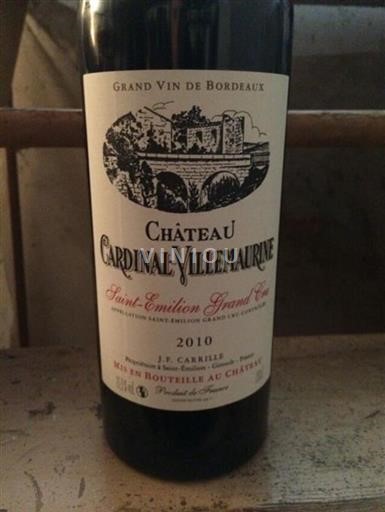 Bordeaux Saint-Émilion Grand Cru AOP / AOC Cardinal Villemaurine (blank) 2010