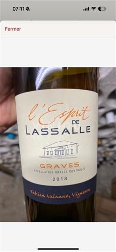 Bordeaux Graves (blank) Château Lassalle L’esprit De Lassalle 2018