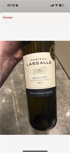 Bordeaux Graves (blank) Château Lassalle l'Esprit 2014