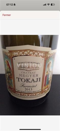 Tokaj Tokaj-Hegyalja (blank) Château Megyer (blank) 2013