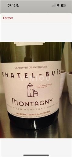 Burgundy Montagny AOP / AOC Chatelbuis Chatel-Buis 2011