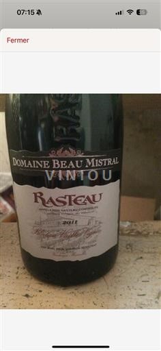 Rhônen laakso Rasteau AOP / AOC Domaine Beau Mistral Vieilles Vignes 2011
