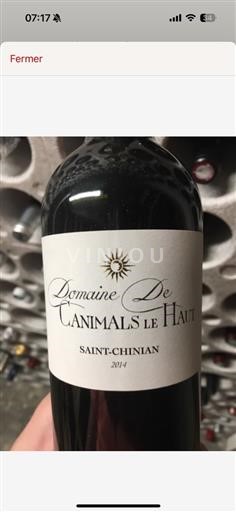 Languedoc Saint-Chinian AOP / AOC Domaine Canimals Le Haut (blank) 2012
