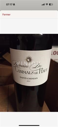 Languedoc Saint-Chinian (blank) Domaine Canimals Le Haut (blank) 2014
