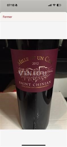 Languedoc Saint-Chinian AOP / AOC Domaine Vieux Chai Mille Et Un Ceps 2012