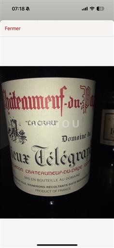 Rhônen laakso Châteauneuf-du-Pape (blank) Domaine Vieux Télégraphe La Crau 2011