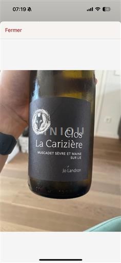 Vallée de la Loire Muscadet-sèvre-et-maine (blank) Jo Landron Muscadet Le Clos la Cariziere 2022