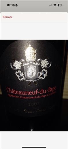 Vin Rouge La Tour Du Lion Domaine La Tour Saint Michel 2007 France Vallée du Rhône Châteauneuf-du-pape AOC AOP / AOC