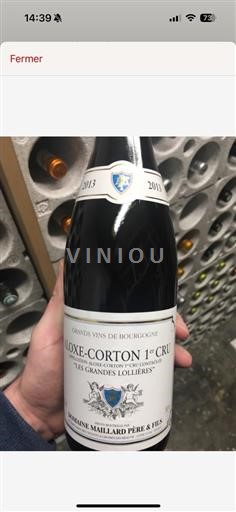 Bourgogne Aloxe-Corton 1er Cru Domaine Maillard Les Grandes Lolieres 2013