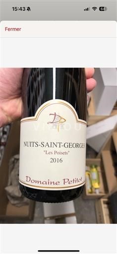 Bourgondië Nuits-saint-georges AOP / AOC Domaine Petitot Les Poisets 2016