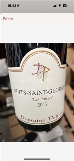 Bourgogne Nuits-saint-georges AOP / AOC Domaine Petitot Nuits-Saint-Georges - Les Poisets 2017
