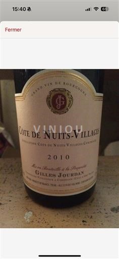 Bourgondië Côte de Nuits Villages AOP / AOC Gilles Jourdan Cotes De Nuits-Villages 2010