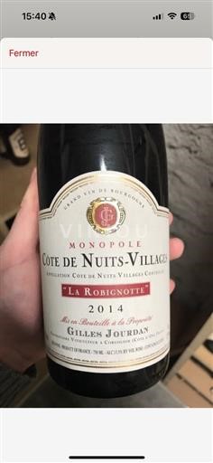 Bourgondië Côte de Nuits Villages AOP / AOC Gilles Jourdan La Robignotte 2014