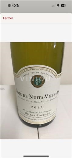Bourgondië Côte de Nuits Villages (blank) Gilles Jourdan Cotes De Nuits-Villages 2012