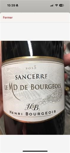Loirevallei Sancerre AOP / AOC Domaine Henri Bourgeois Le MD De Bourgeois 2013