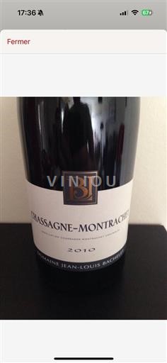 Vin Rouge Chassagne-Montrachet Jean Louis Bachelet 2010 France Bourgogne Chassagne-montrachet AOC AOP / AOC