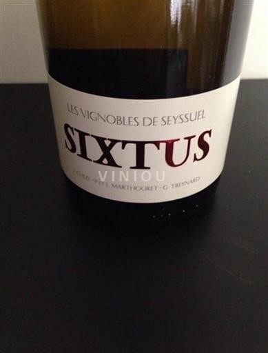 Vin Blanc Sixtus Les Vignobles de Seyssuel 2013 France Alpes et pays Rhodaniens Collines rhodaniennes IGP / Vin de Pays