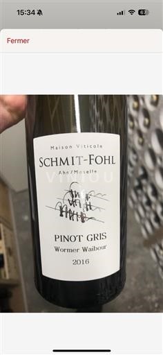 Mosella lussemburghese Non specificato (blank) Maison Schmitfohl Pinot Gris Wormer Waibour 2016