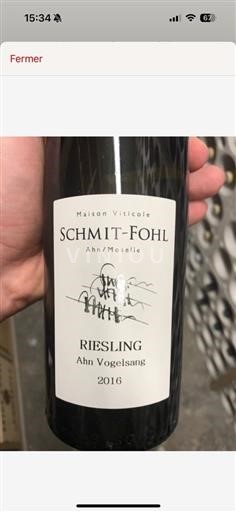 Mosella lussemburghese Non specificato (blank) Maison Schmitfohl Reisling Ahn Vogelsang 2016
