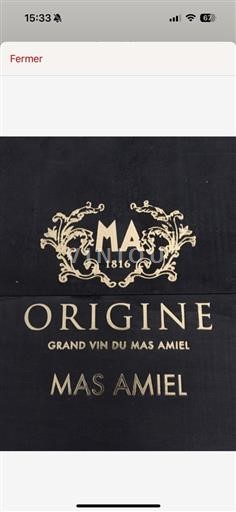 Roussillon Côtes du Roussillon Villages AOP / AOC Mas Amiel Origine 2009
