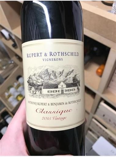 Overige Niet gespecificeerd WO - Wine of Origin Rupert & Rothschild Vintage 2015