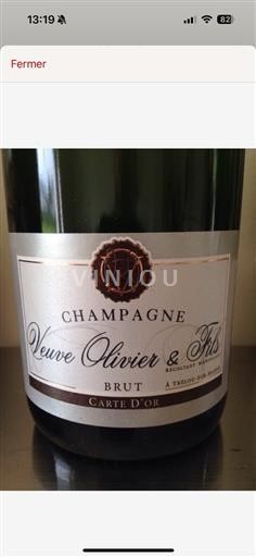 Champagne AOP / AOC Veuve Olivier & Fils Carte d'Or Brut Niet-geïntegreerd