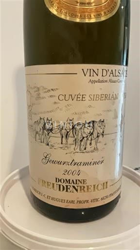 Vin Blanc demi-sec Siberian Husk Freudenreich 2004 France Alsace Gewurztraminer