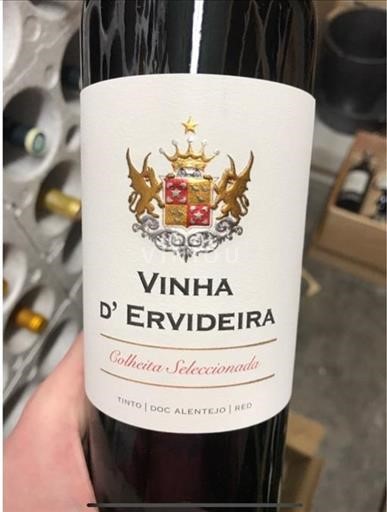 Portugalsko Alentejo Vinha D’ervideira Colheita Seleccionada 2017