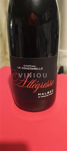 Sud-Ovest Cahors Château La Coustarelle Allégresse Senza annata